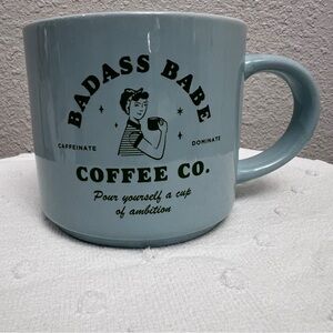 Elum Coffee Babe Mug Blue green Coffee Mug with Motivational Print